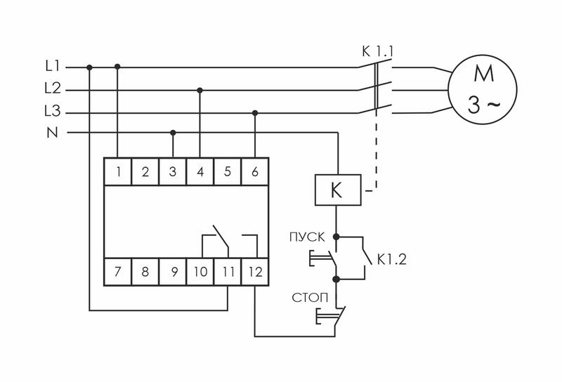 Реле контроля фаз CZF-310 (1 модуль; монтаж на DIN-рейке; 3х400/230+N 8А 1NO/NC IP20) F&F EA04.001.005