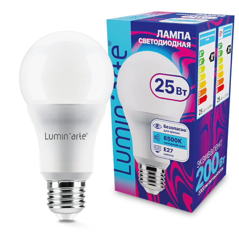 Светодиодная лампа Luminarte LSTD-A65-25W6KE27 25Вт 6500K E27