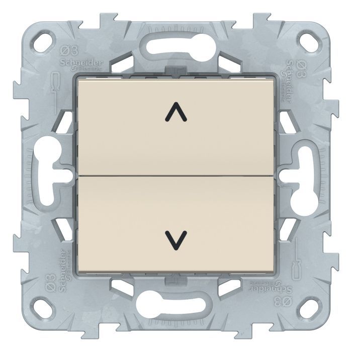 Выключатель для жалюзи Schneider Electric UNICA NEW, бежевый, NU520744