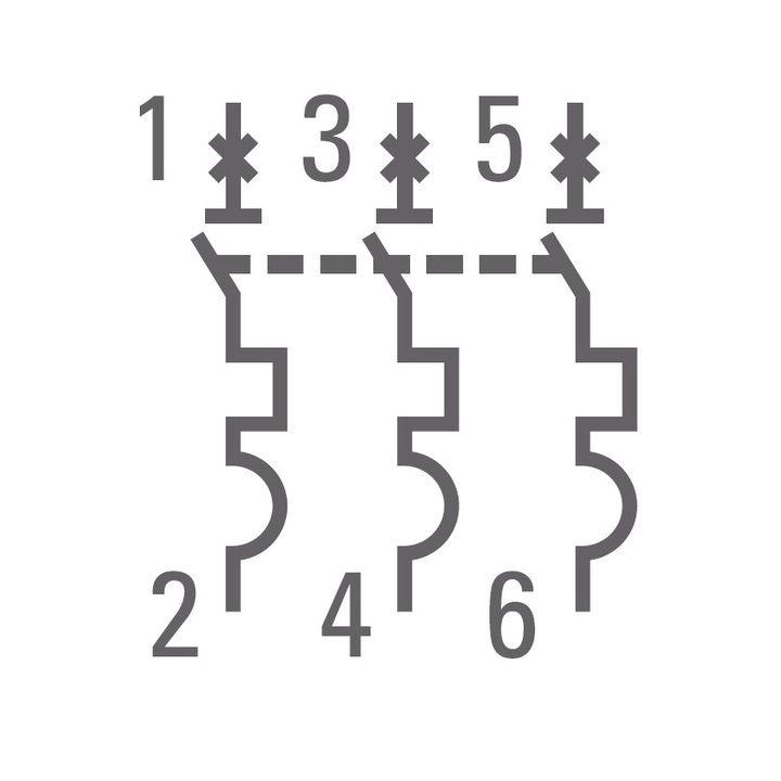 Выключатель автоматический модульный 3п C 50А 4.5кА ВА 47-63 PROxima EKF mcb4763-3-50C-pro