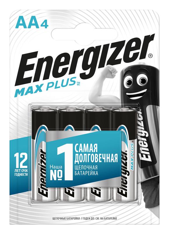 Элемент питания алкалиновый Max Plus LR6/316 BL4 (блист.4шт) Energizer E301325004